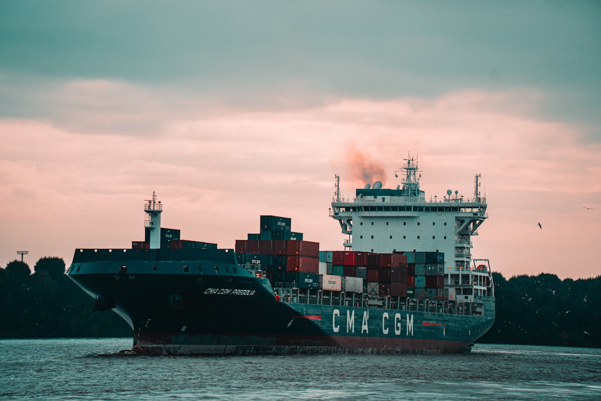 Ocean freight cargo ship
